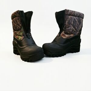 Camo Winter Snow Boots - Black & Brown